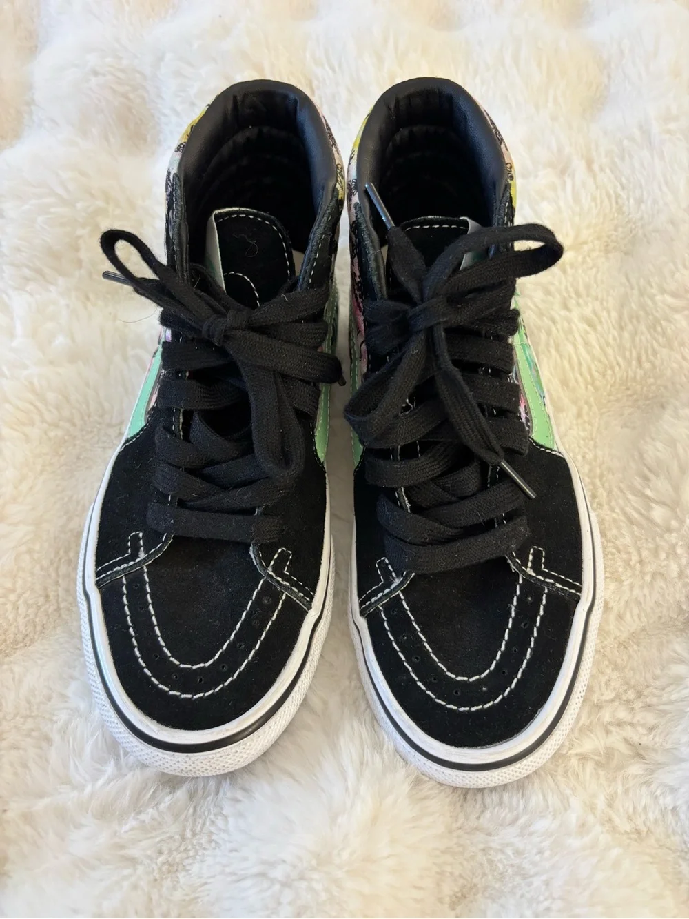 Vans Sneakers Sk8-Hi Shroom Doom High Top Size 4 Unisex Black Multi-Color Mint